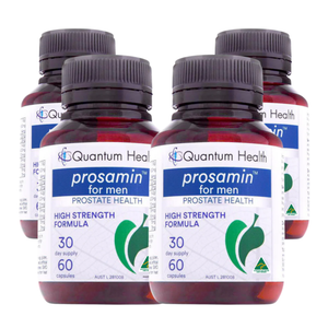Prosamin for Men prostate supplement 60 capsules by Quantum Health four bottles product image