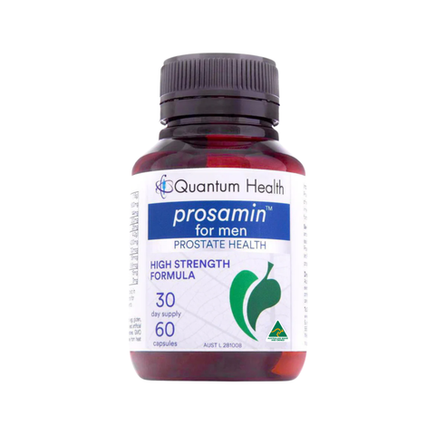 Prosamin for Men prostate supplement 60 capsules by Quantum Health single bottle front view